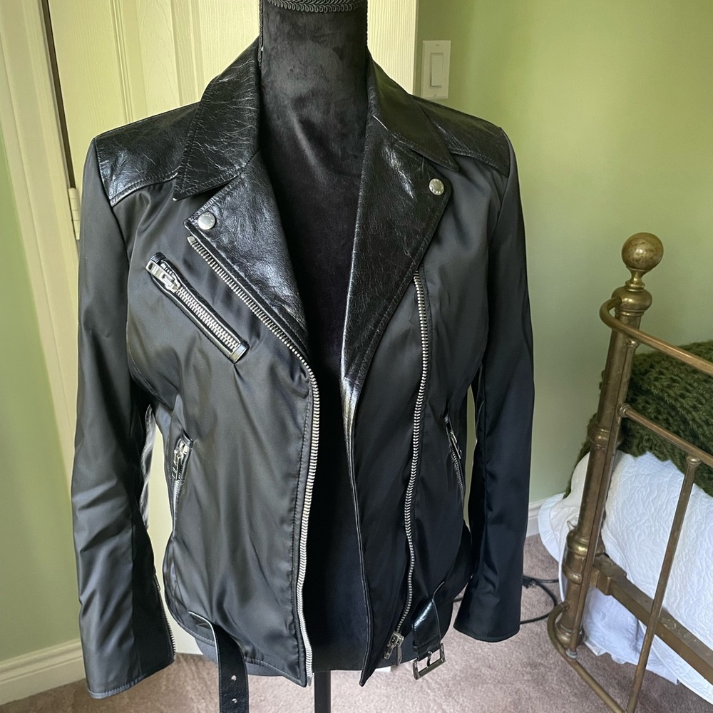 Black Prada Motorcycle Jacket - image 3